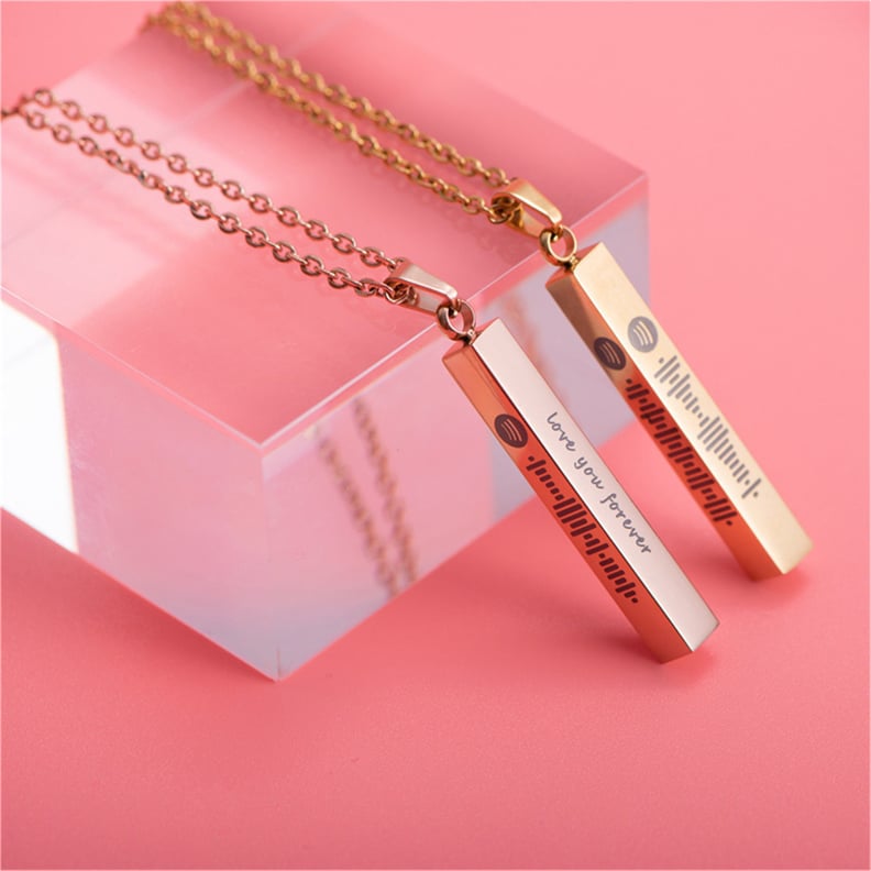 For the Ultimate Bestie Playlist: Personalized Spotify Code Necklace