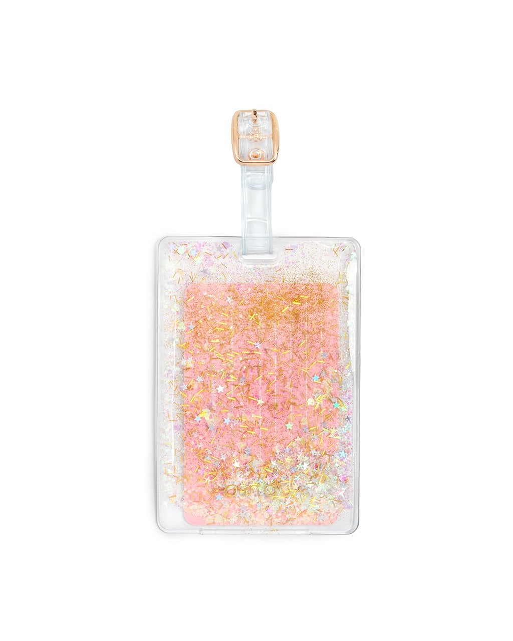 kate spade glitter luggage tag