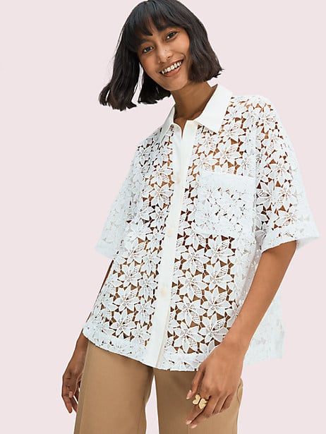 Kate Spade NY Leaf Lace Blouse