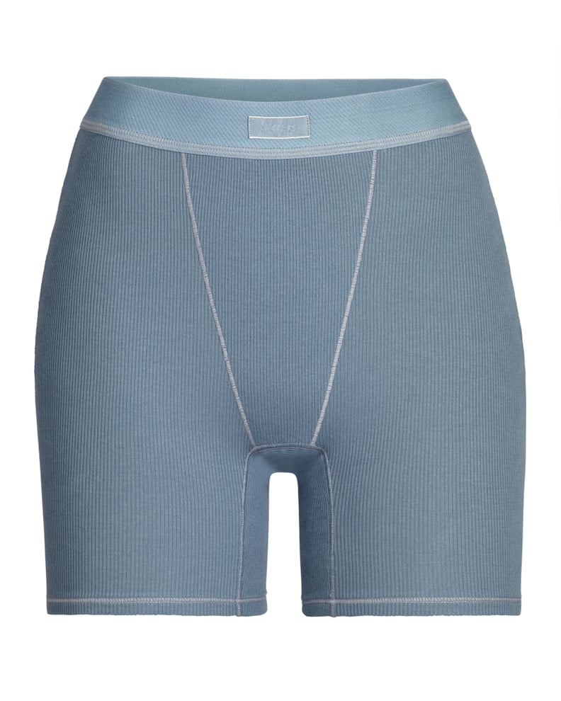 Skims Cotton Ribbed Boxer in Kyanite