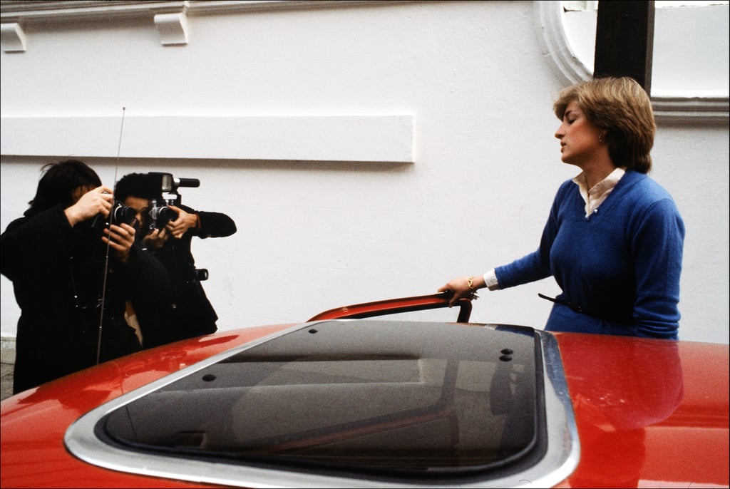 Princess Diana's White Collared Shirt and Blue Jumper