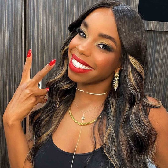 London Hughes's Red Lips and Union Jack Nail Art