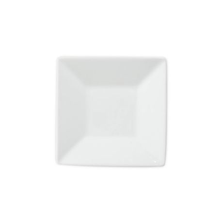 Our Table Simply White Rim Square Appetizer Plates