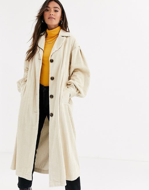 ASOS Design Jumbo Cord Trench Coat