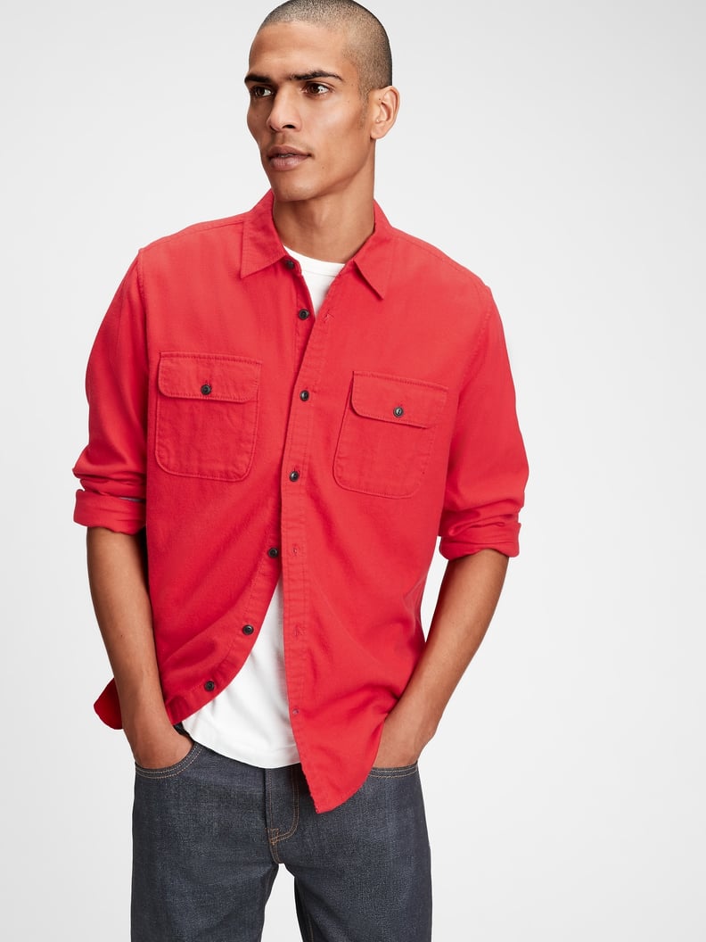 Gap Double Flap Pocket Flannel Shirt in Standard Fit