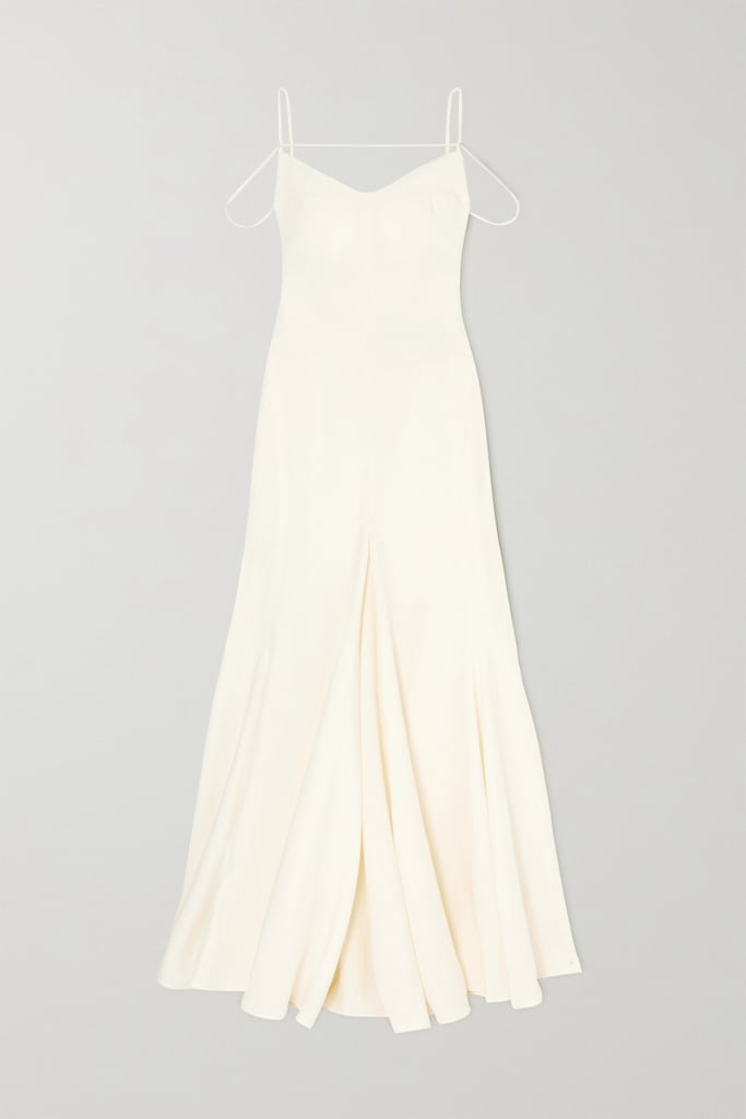 Jacquemus Cream Open-back Cutout Linen Gown | 23 Sexy Wedding Dresses ...