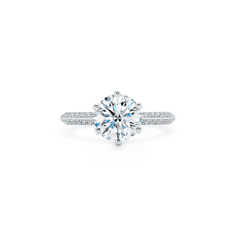 Tiffany & Co. The Tiffany Setting Engagement Ring With Pavé Diamond Band