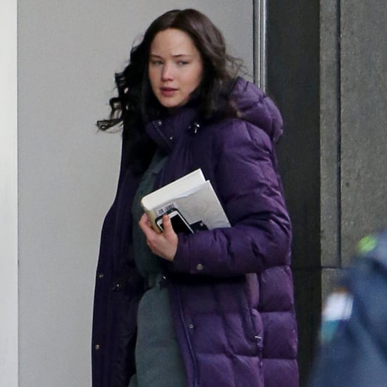 Jennifer Lawrence on the Set of Hunger Games Mockingjay