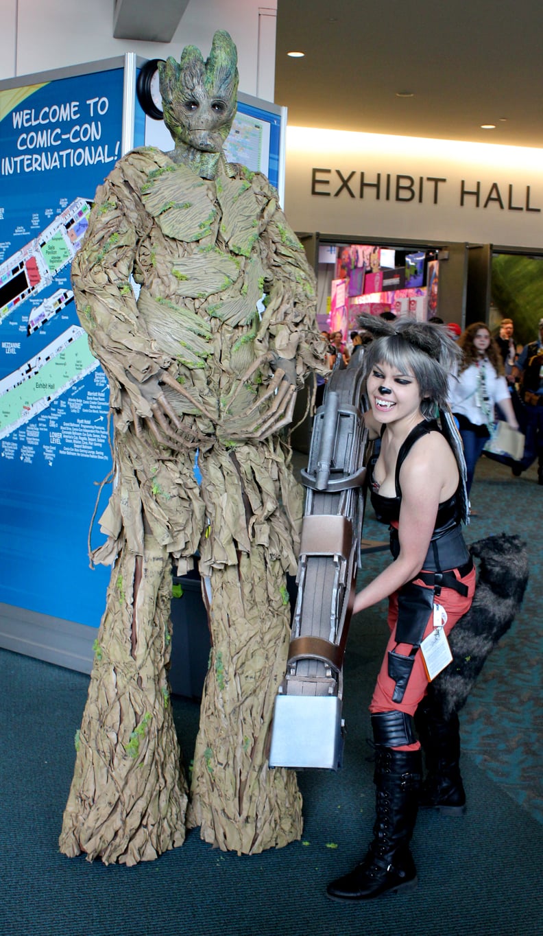 Nerdy Couples' Costumes Ideas: Groot and Rocket