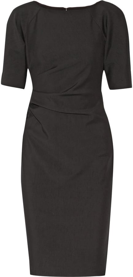 Lela Rose Ruched Stretch-Twill Dress ($1,404)