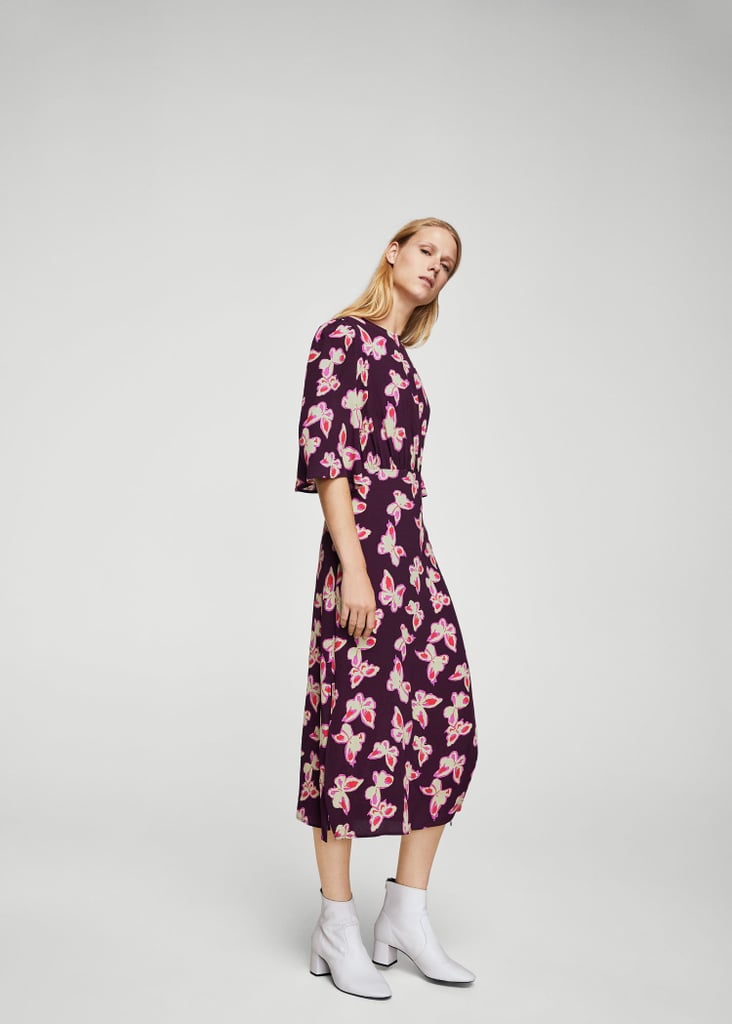 Mango Butterfly Print Dress