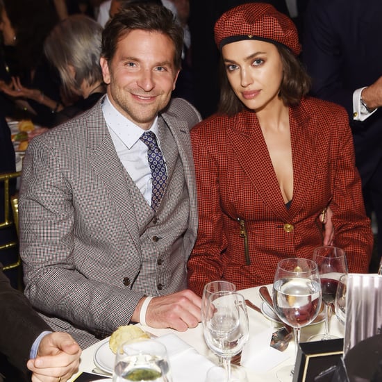 Irina Shayk Red Blazer Dress With Bradley Cooper