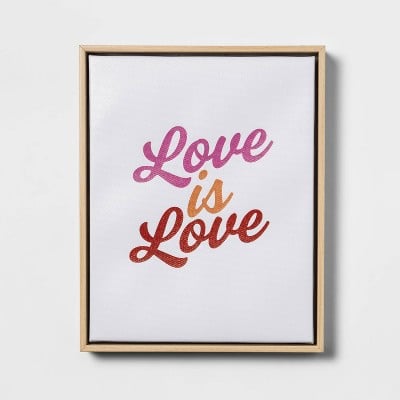 Love Is Love Framed Wall Canvas