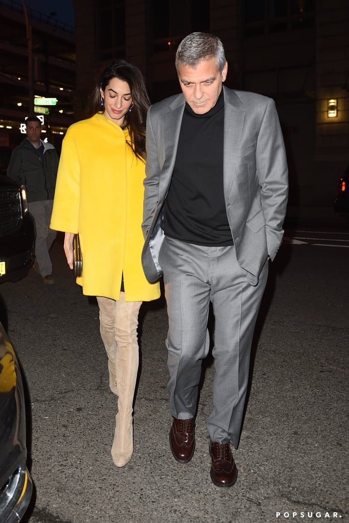 Amal Clooney Beige Knee-High Boots