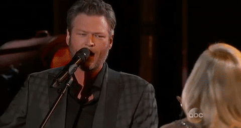 Gwen Stefani and Blake Shelton Eye Contact While Singing