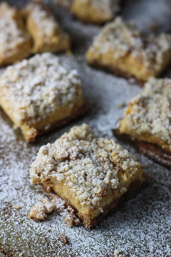 Pumpkin Streusel Cheesecake Squares