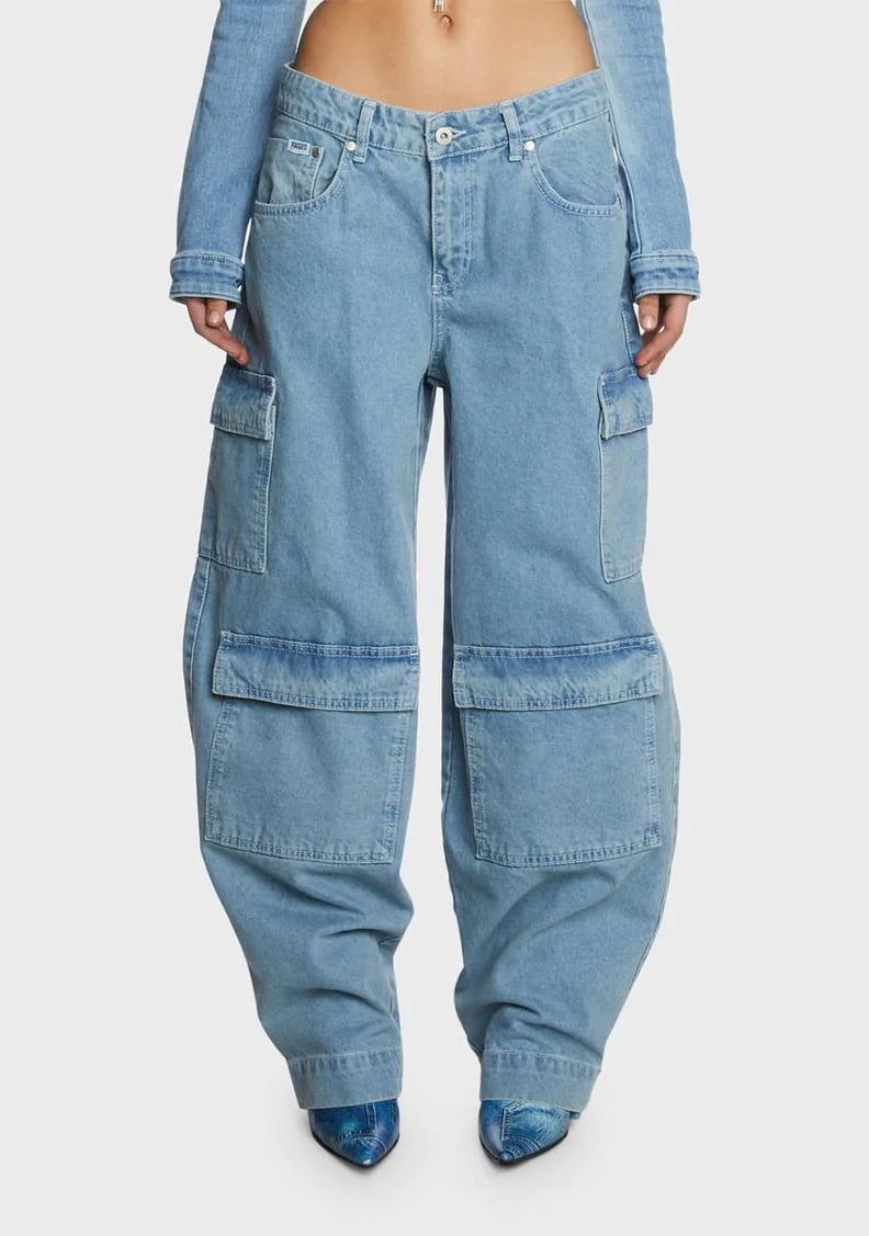 The Ragged Priest Baggy Tapered Cargo Jeans