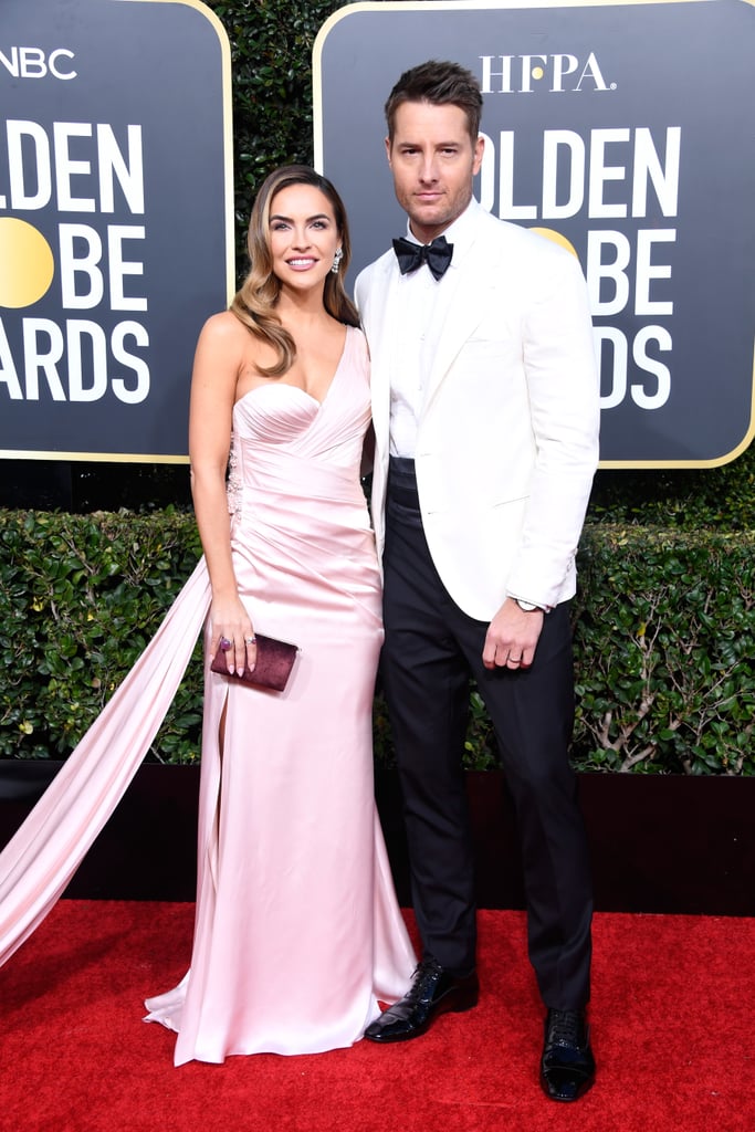 Justin Hartley and Chrishell Stause at 2019 Golden Globes