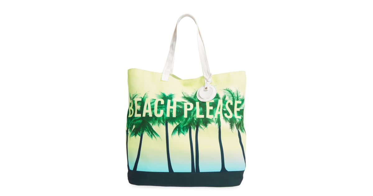 Dirty Ballerina Beach Please Canvas Tote ($28) | Stylish Beach Bags ...