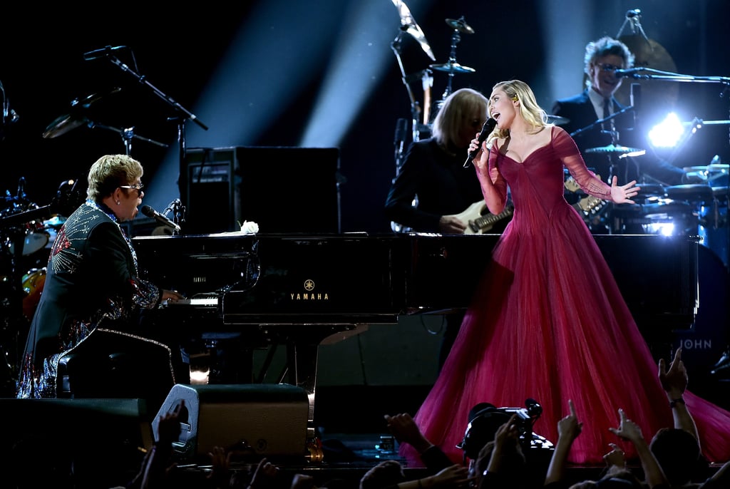 Miley Cyrus Wearing Red Gown at Grammys 2018