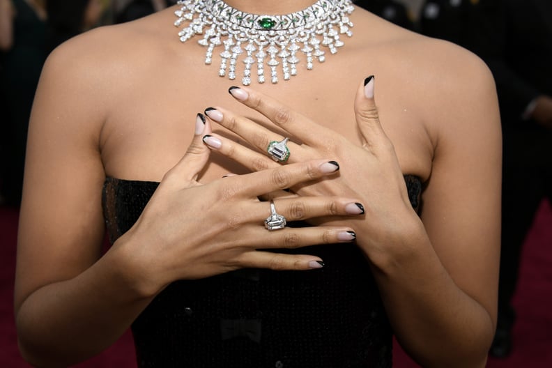 Zazie Beetz's French Moon Manicure at the 2020 Oscars
