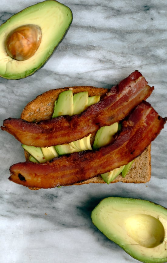 Avocado Toast With Bacon Strips