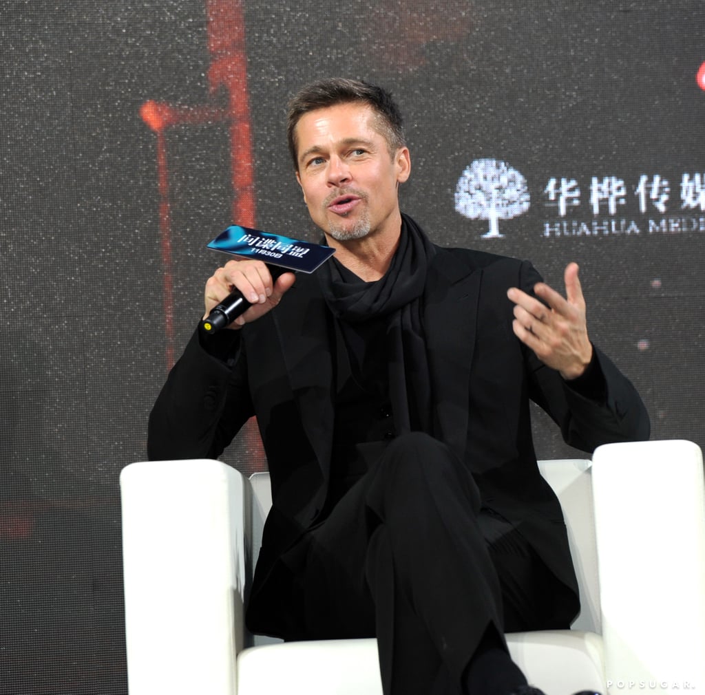 Brad Pitt at Allied Press Conference in China November 2016