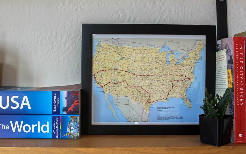 Stitch your trip route on a map