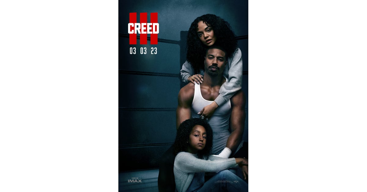 Michael B Jordan Tessa Thompson And Mila Davis Kent In Creed Iii Poster Creed Iii 