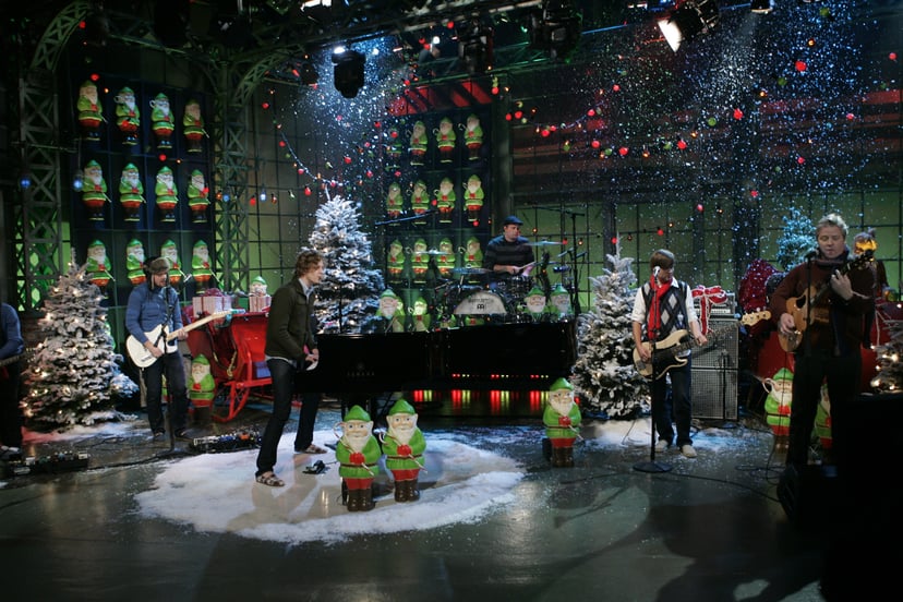 THE TONIGHT SHOW WITH JAY LENO -- Relient K -- Episode 3677 -- Air Date 12/16/2008 -- Pictured: Musical guest Relient K performs on December 16, 2008  (Photo by Paul Drinkwater/NBCU Photo Bank/NBCUniversal via Getty Images via Getty Images)