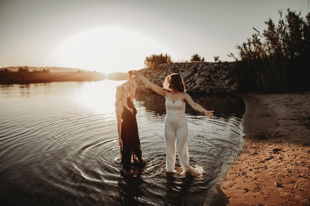 Sexy River Beach Engagement Photo Shoot