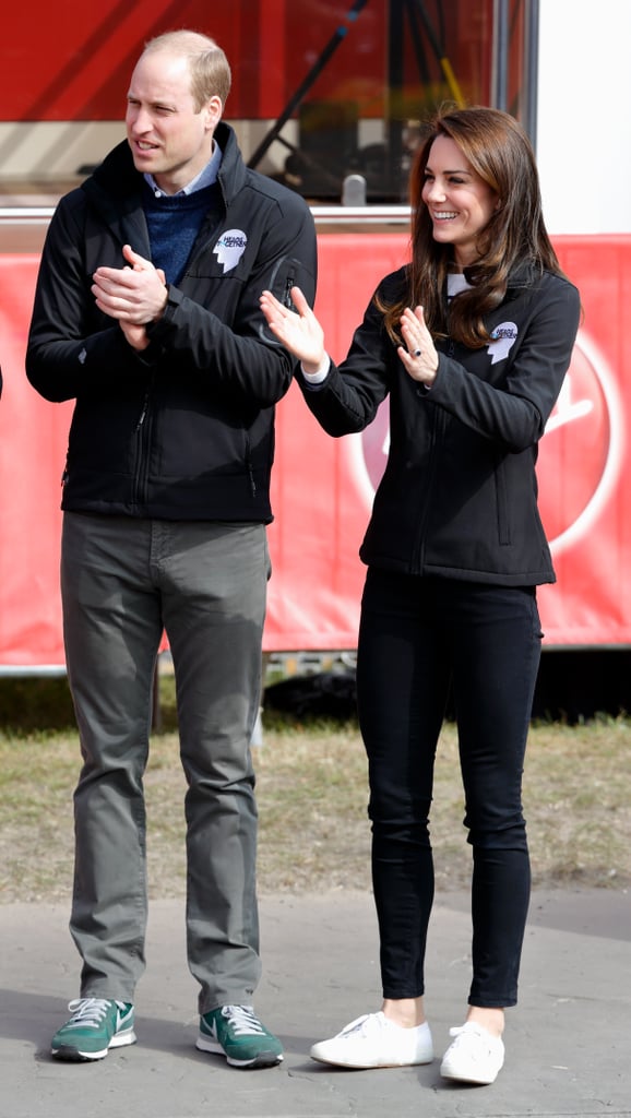 She then wore them again when she and Prince William attended the marathon.