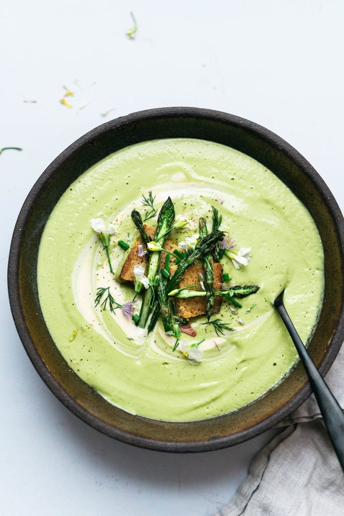 Cashew Cream of Asparagus and Spring Onion Soup
