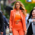 Blake Lively Wows in an Orange Pantsuit and Cutouts Like Only She Can
