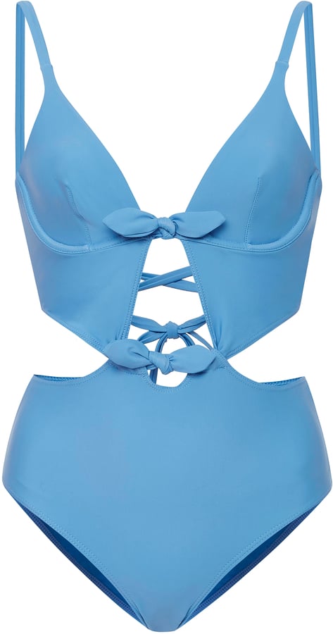 Ephemera Sky Tie Front One Piece Swimsuit