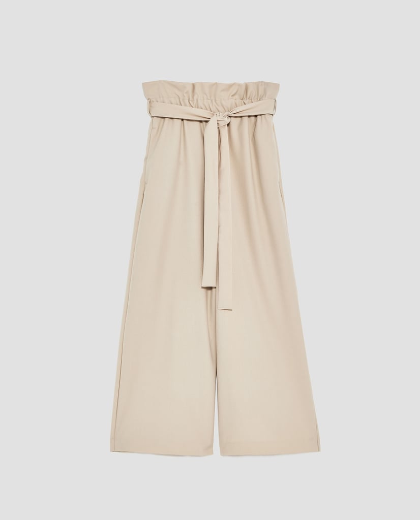 Zara Trousers with Gathered Waist and Belt ($50)