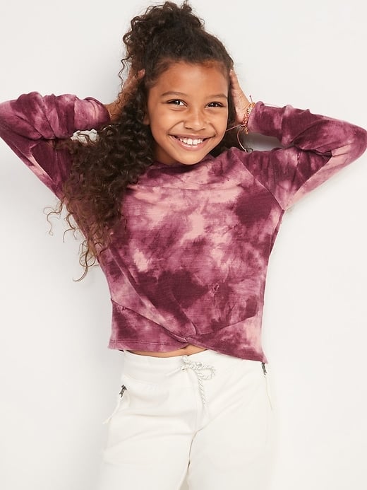 Old Navy Cozy-Knit Twist-Hem Pullover Hoodie for Girls