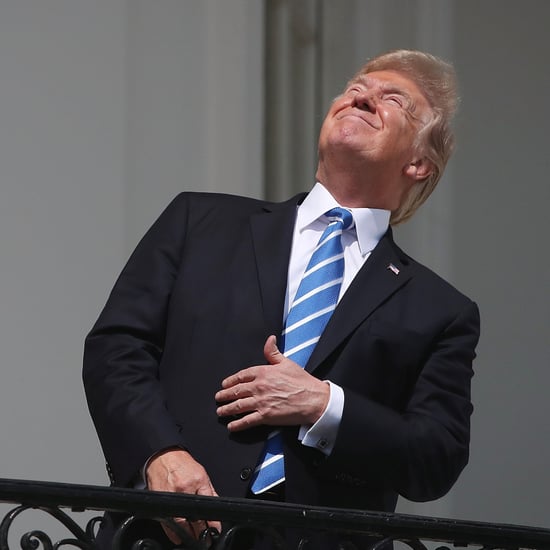 Trump Looks at Sun Without Glasses During Solar Eclipse