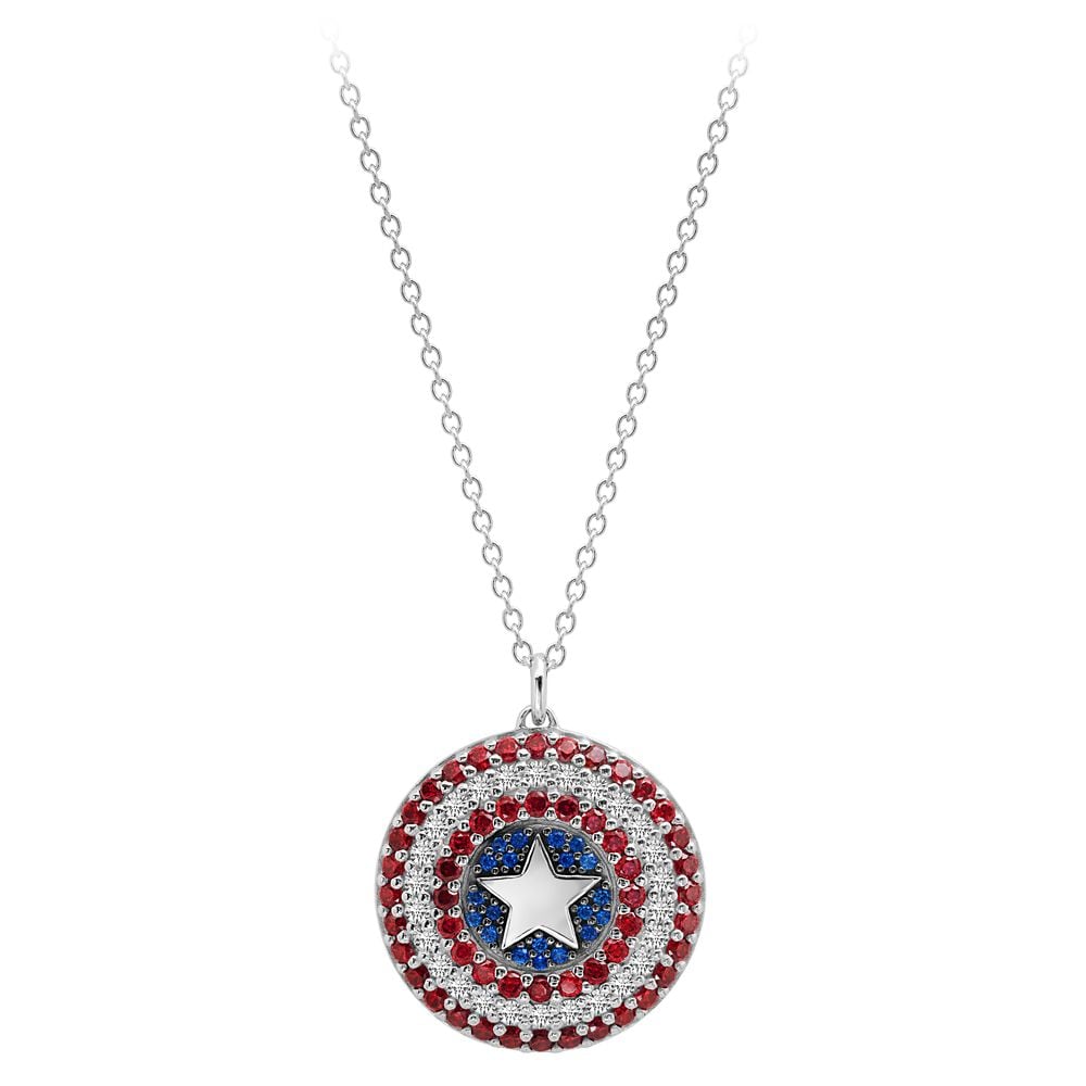 Hot Topic Marvel Captain America Spinning Shield Pendant Necklace |  Hamilton Place