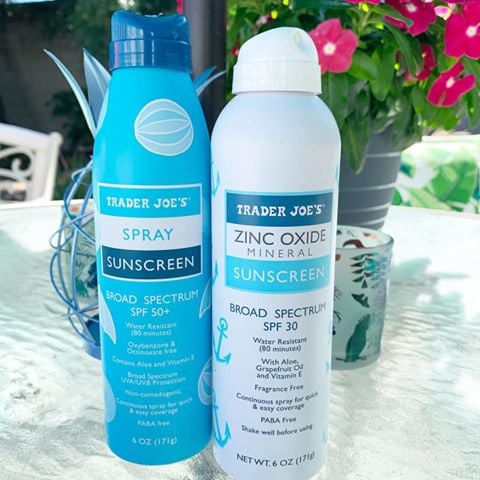 Trader Joe S Spray Sunscreen 6 And Zinc Oxide Mineral Sunscreen