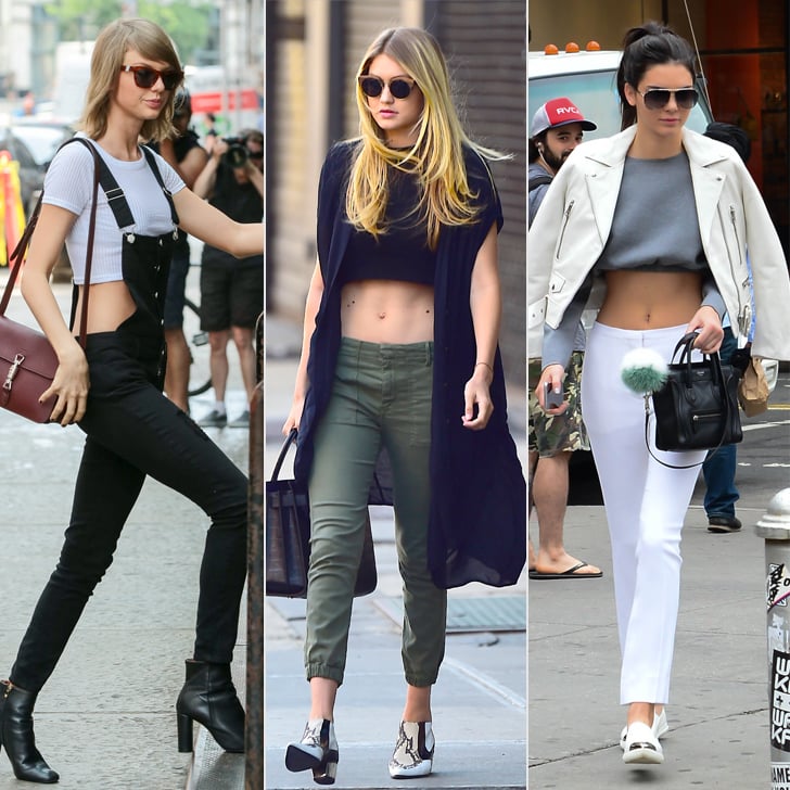 Crop Tops & Jeans: Celebrities Pairing Tiny Tops With Pants