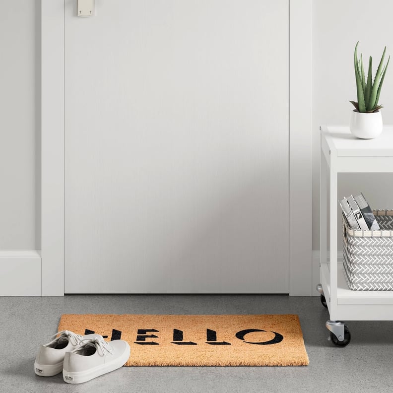 Letters Tufted Doormat in Brown/Black