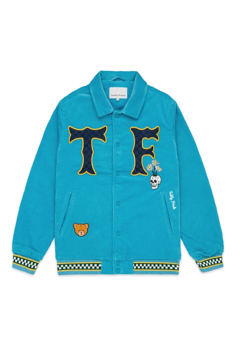 Let's be in trend! Button-Down Varsity Jacket A Premium quality