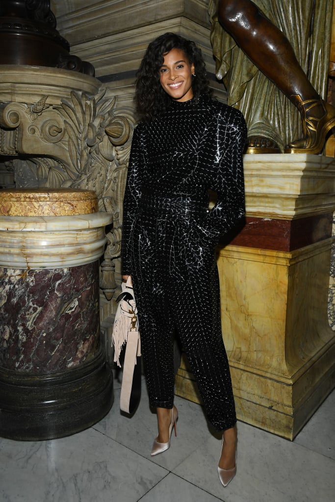 Cindy Bruna at the Balmain Paris Fashion Week Show