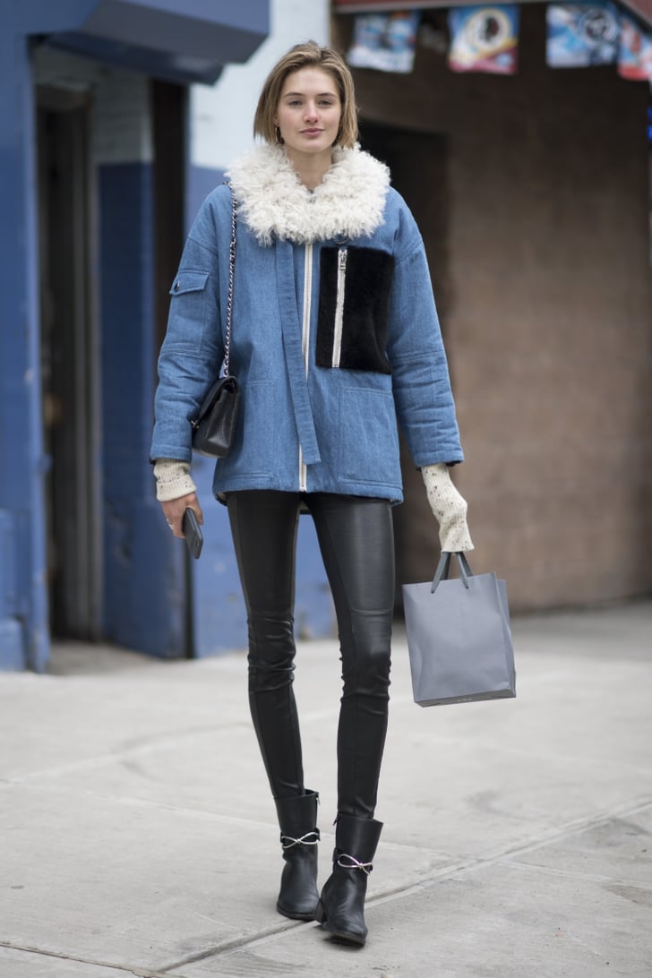 With an outfitmaking jacket. What to Wear With Leggings POPSUGAR