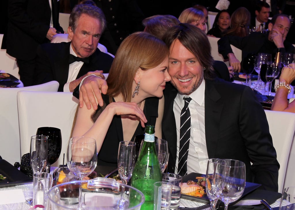 Nicole got close to her man in January 2011 at the Critics' Choice Movie Awards in LA.