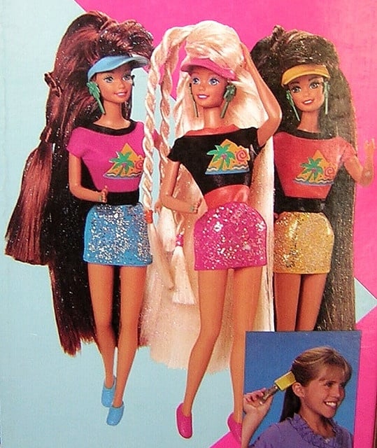 barbie glitter hair