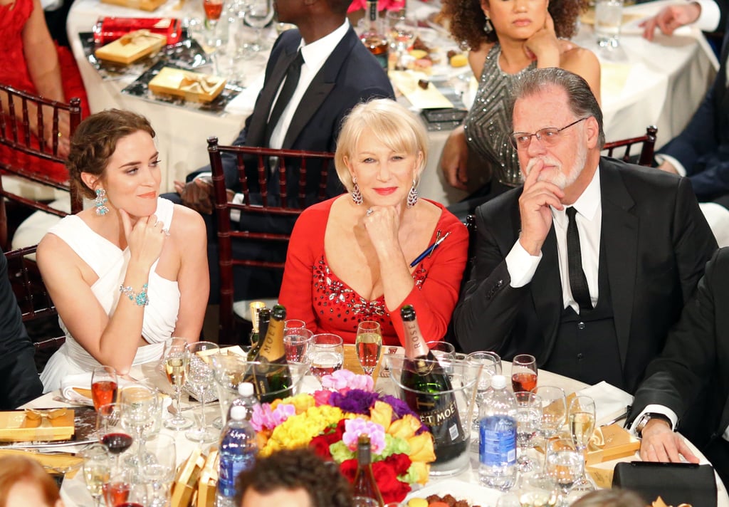 Emily Blunt joked around with Helen Mirren and her husband, Taylor Hackford.