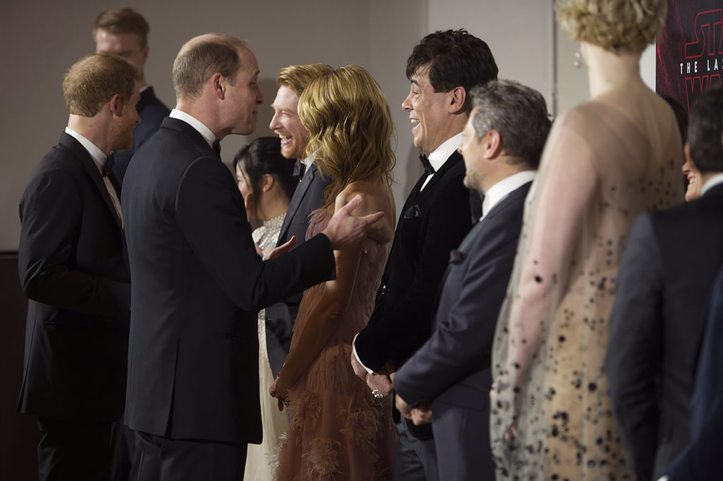 Pictured: Prince William and Benicio del Toro.
