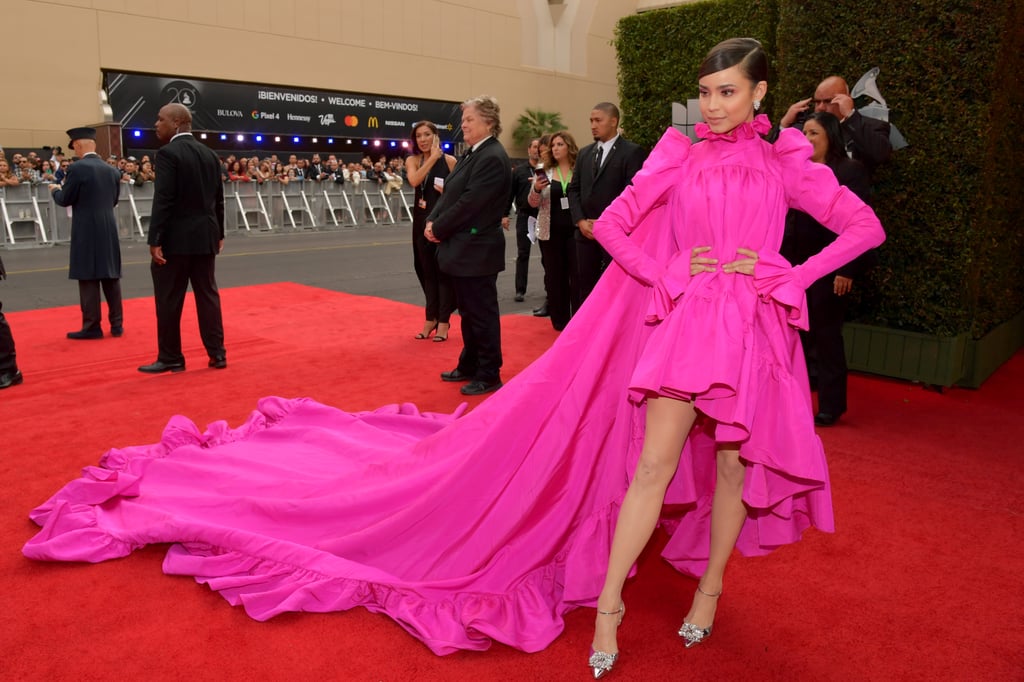 Sofia Carson Pink Giambattista Valli Dress at Latin Grammys